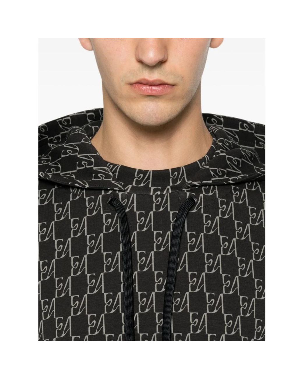 Emporio Armani Black Hoodies for men
