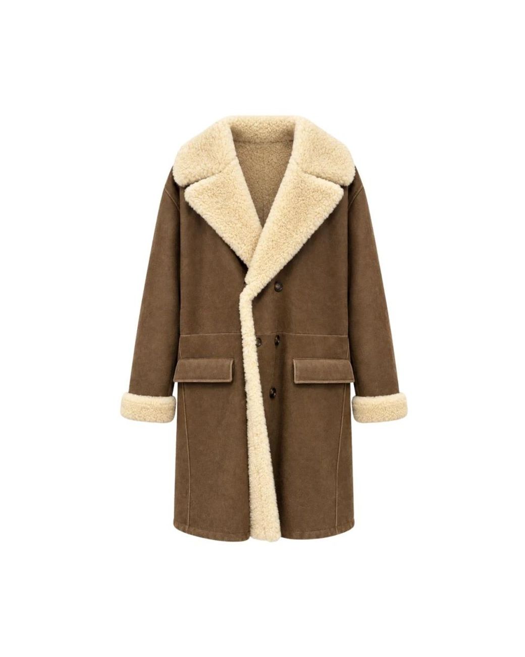 Dolce & Gabbana Brown Double-Breasted Coats for men