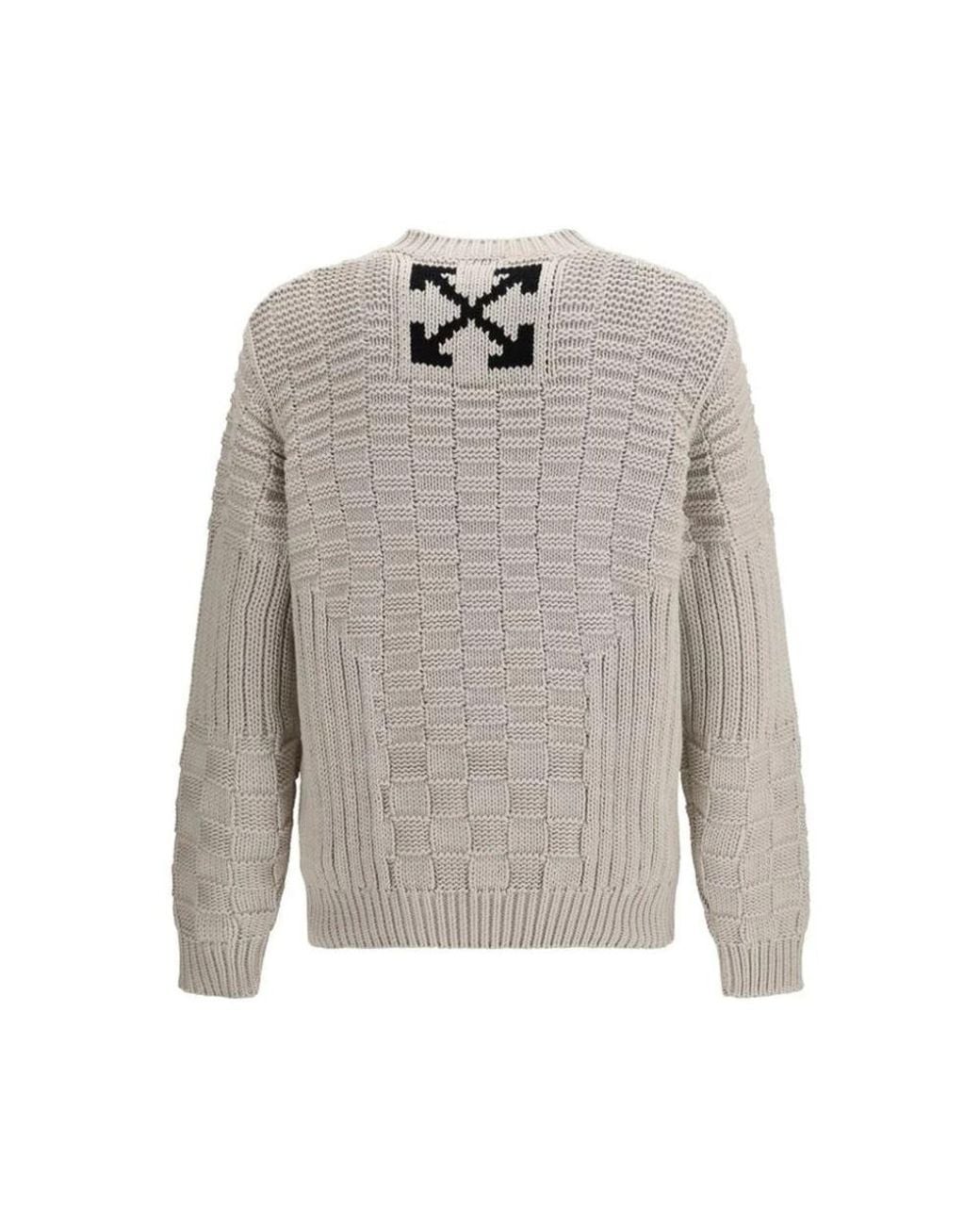 Off-White c/o Virgil Abloh Gray Round-Neck Knitwear for men