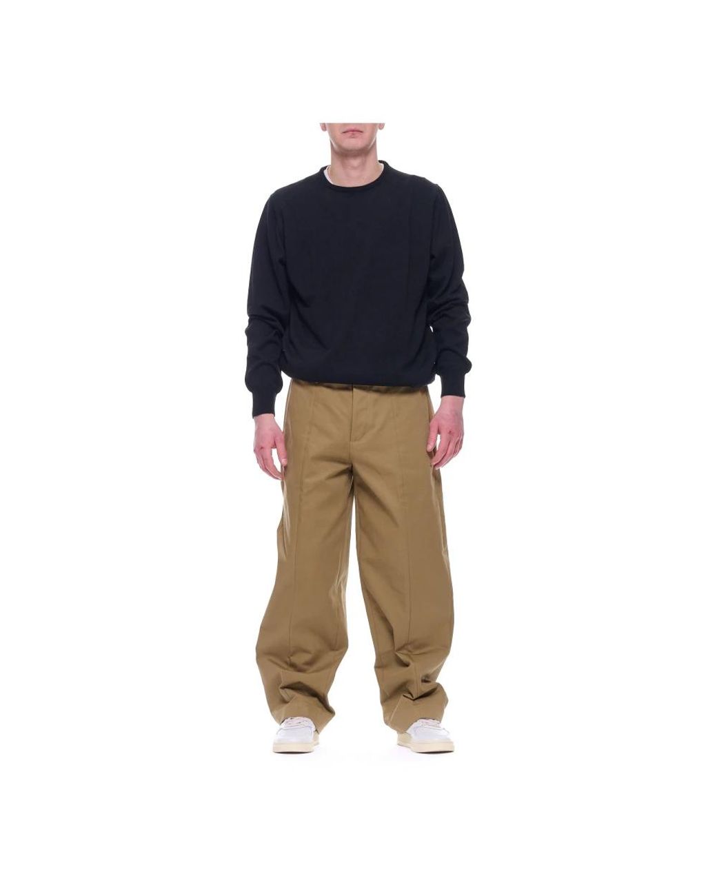 Nine:inthe:morning Natural Wide Trousers for men