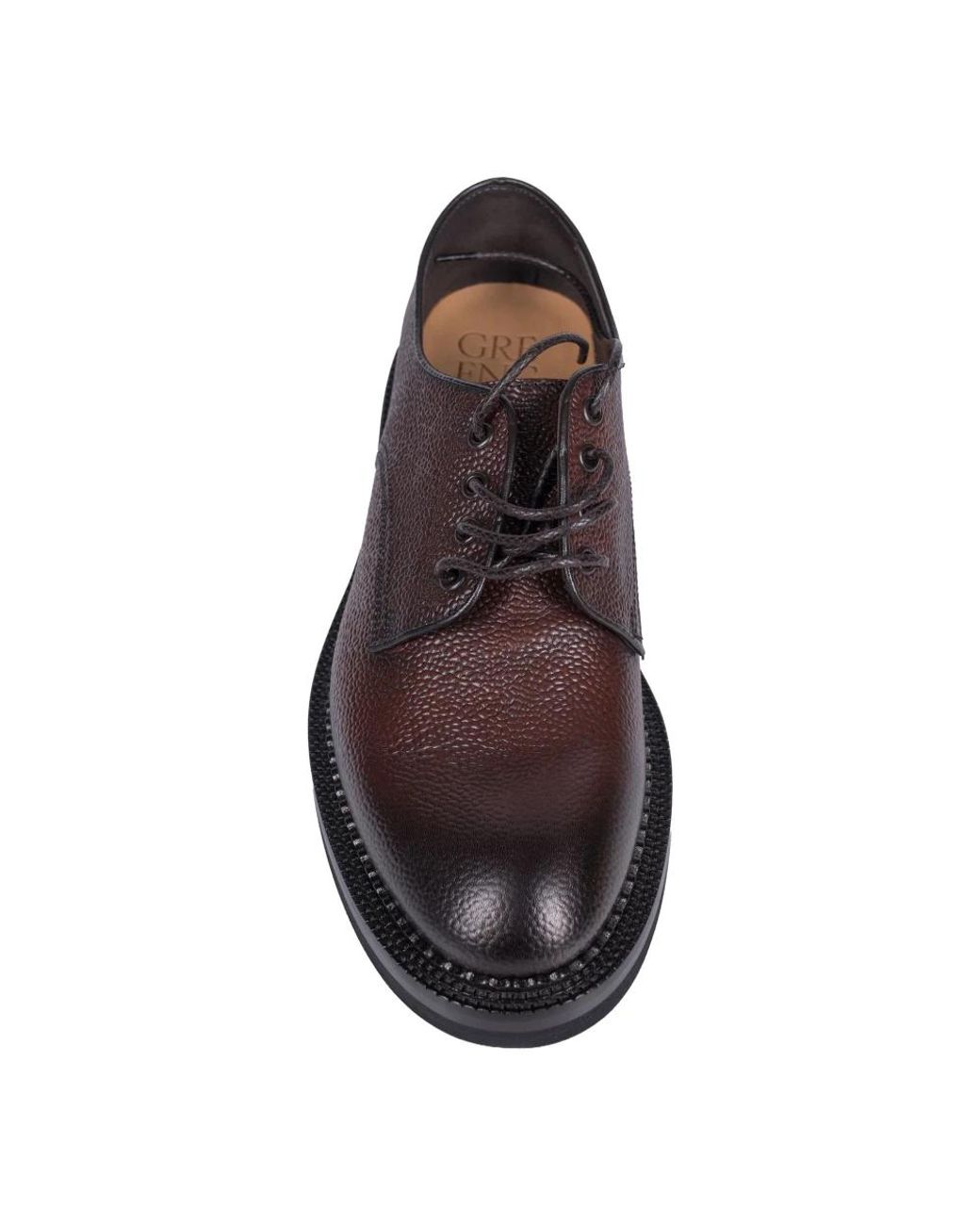 Green George Brown Laced Shoes for men
