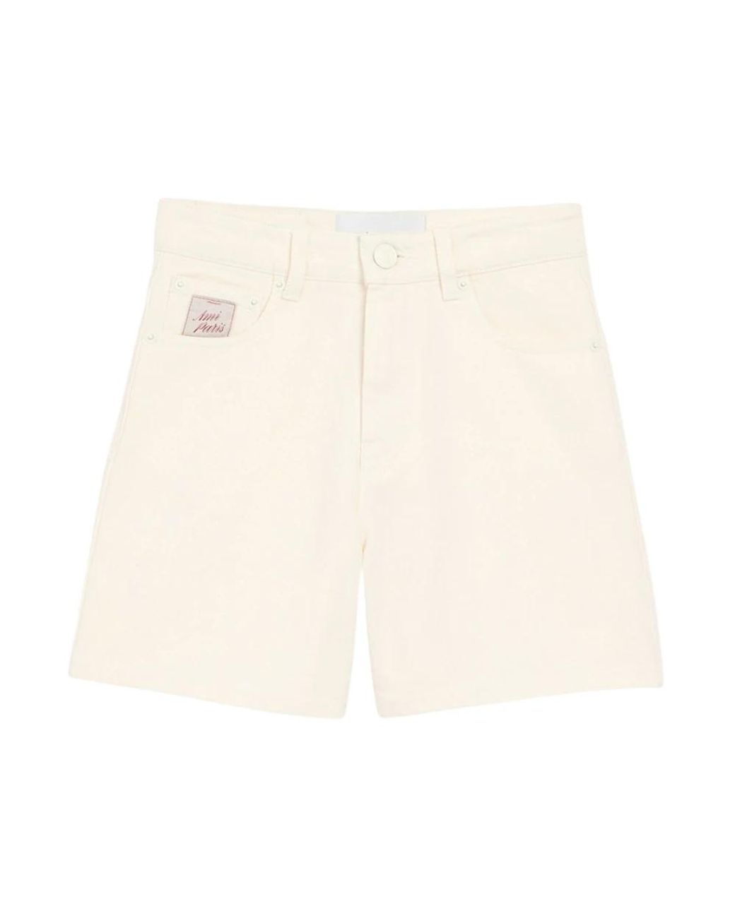 AMI Natural Denim Shorts
