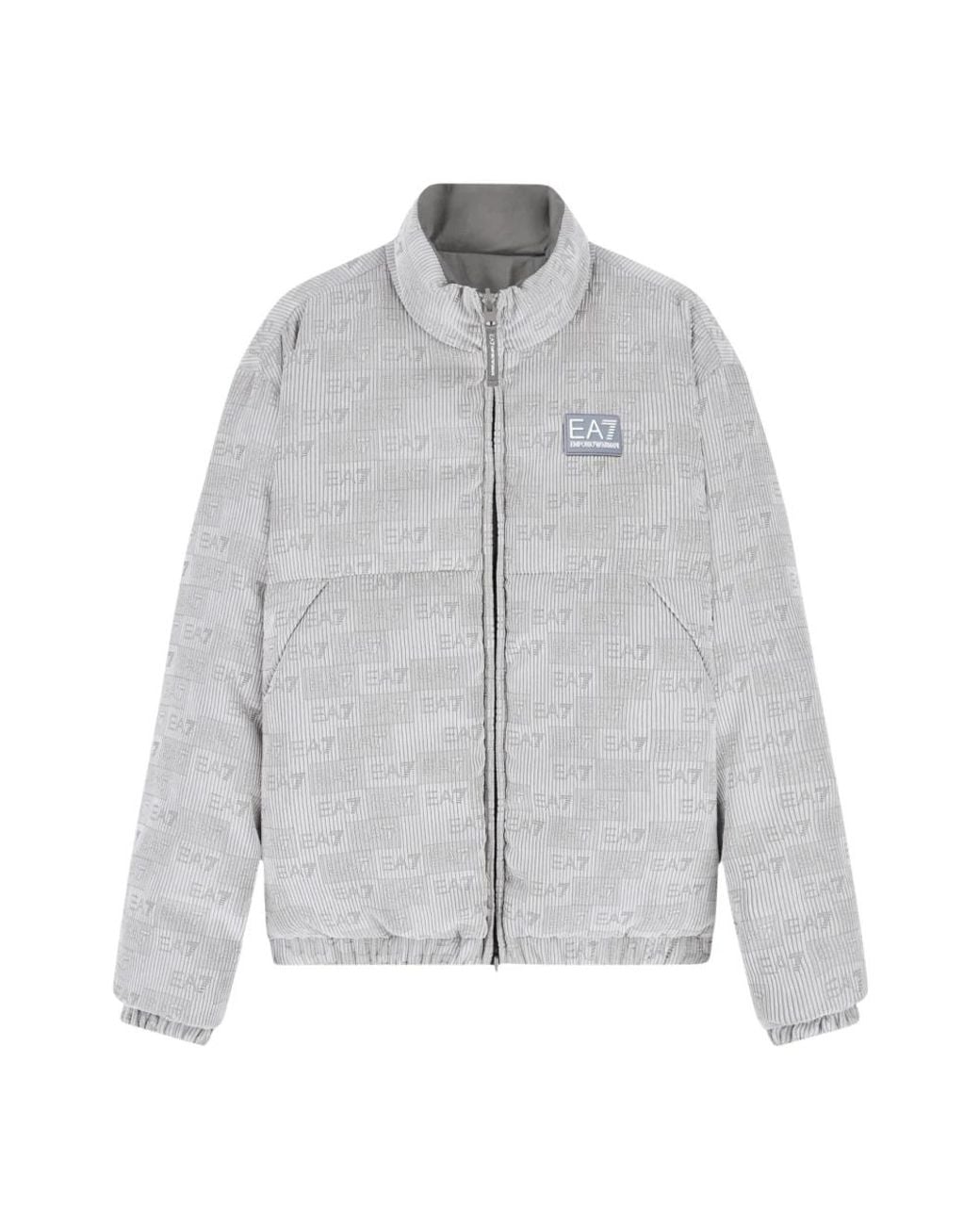 EA7 Gray Winter Jackets for men