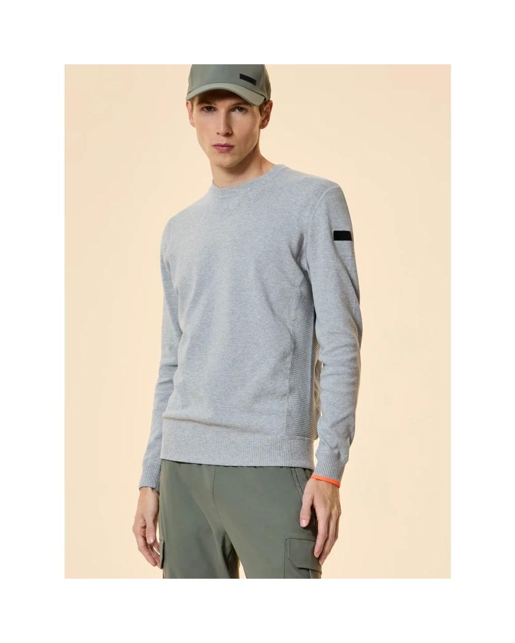 Rrd Gray Round-Neck Knitwear for men