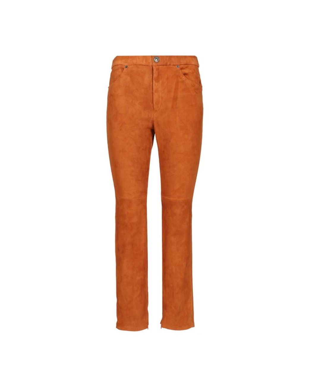 Isabel Marant Orange Slim-Fit Trousers