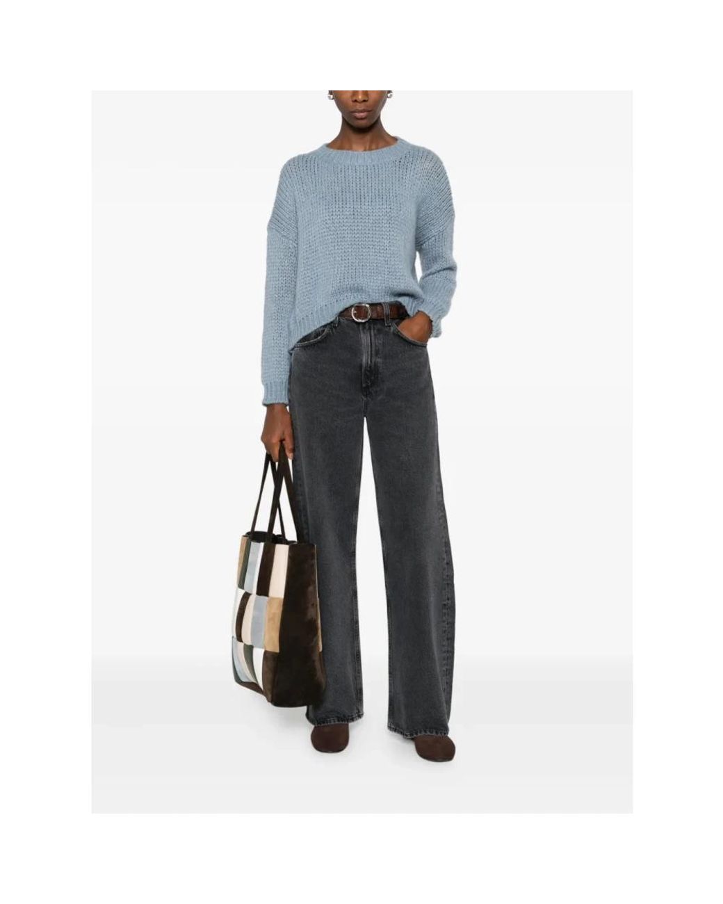 Agolde Gray Loose-Fit Jeans