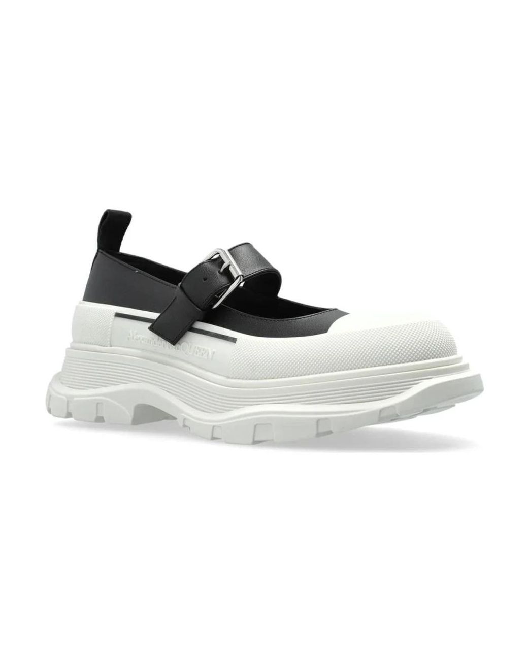 McQueen Black Flat Shoes