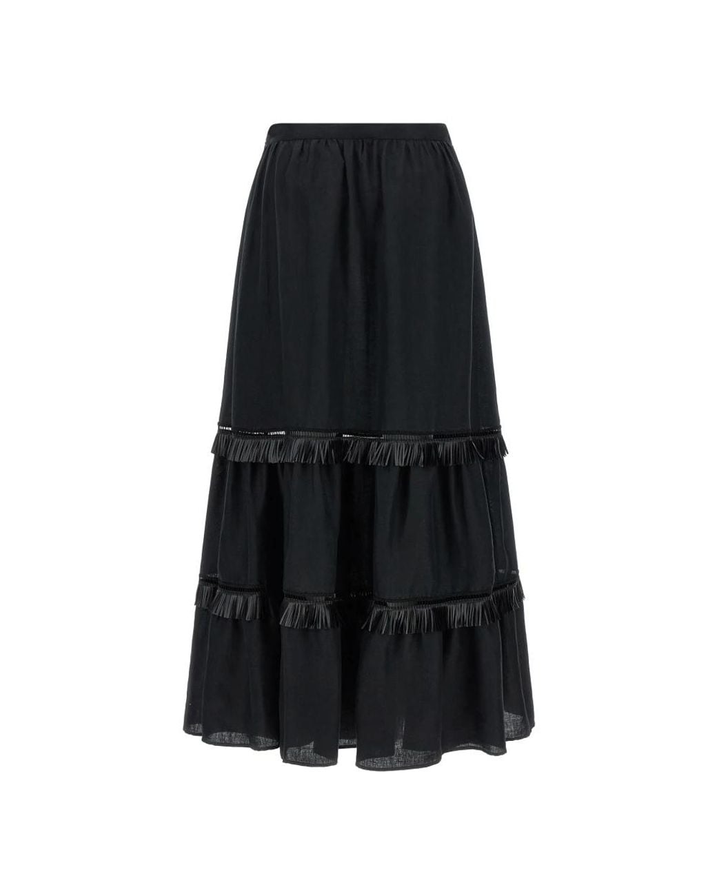 Kiton Black Maxi Skirts