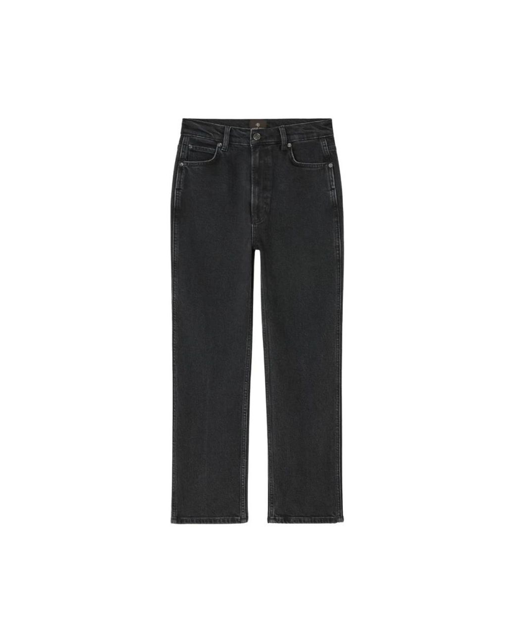 Anine Bing Black Straight Jeans