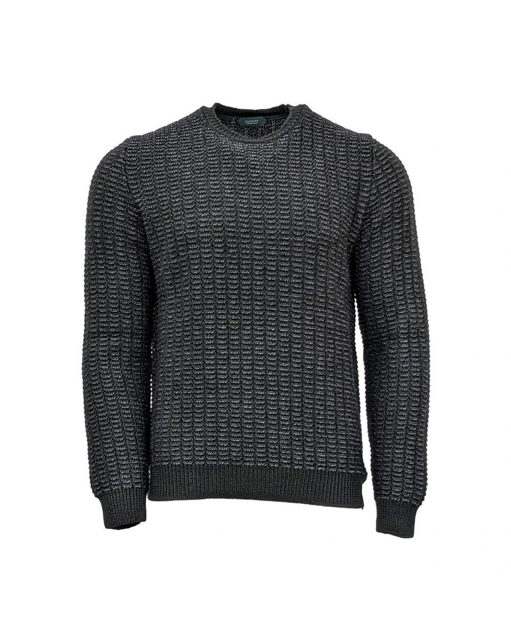 Zanone Gray Round-Neck Knitwear for men