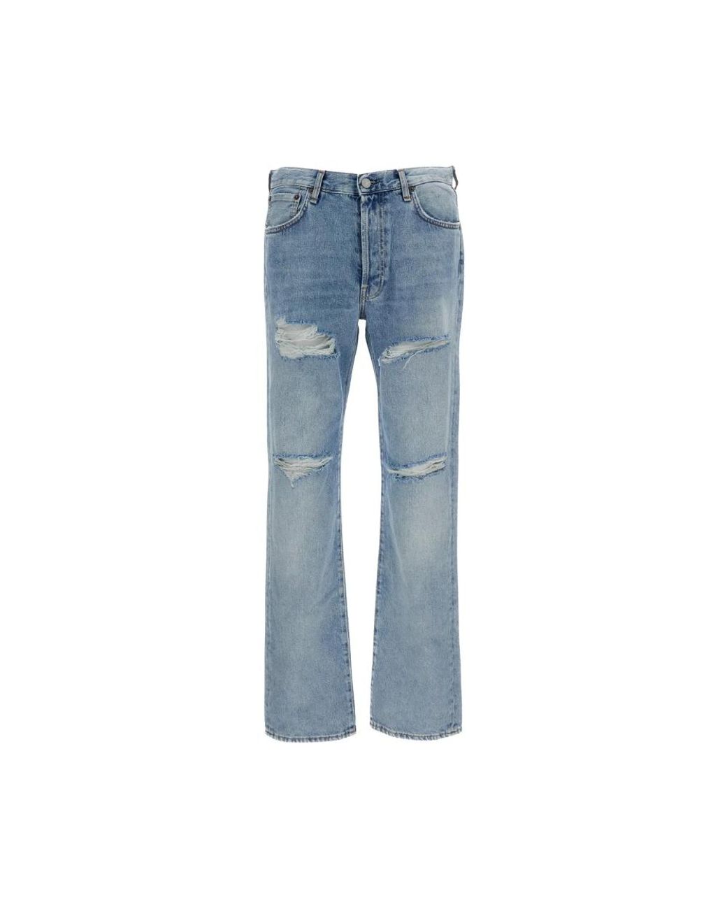 Acne Blue Straight Fit Jeans for men