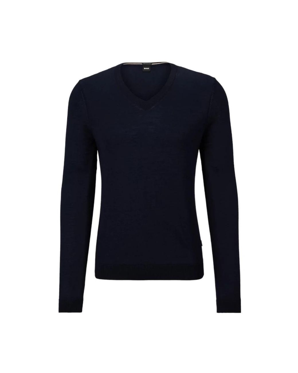 Boss Blue V-Neck Knitwear for men