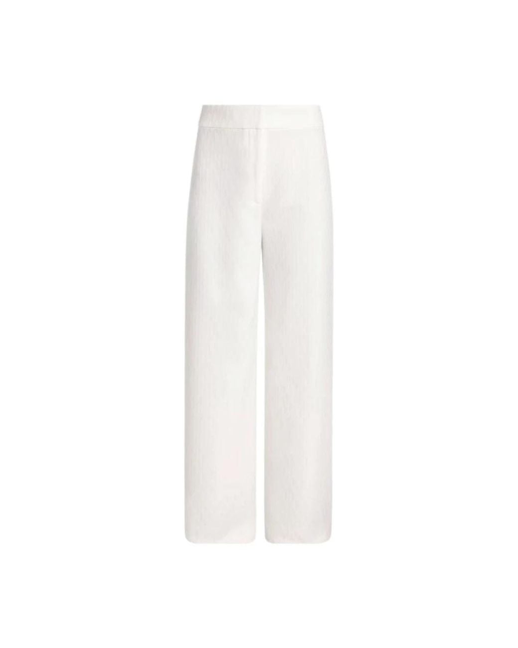 HUGO White Wide Trousers