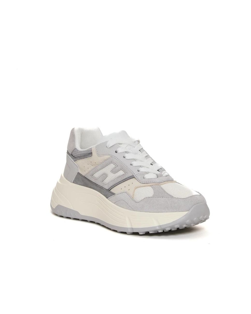 Hogan White Hi Fi Bimaterial Sneakers