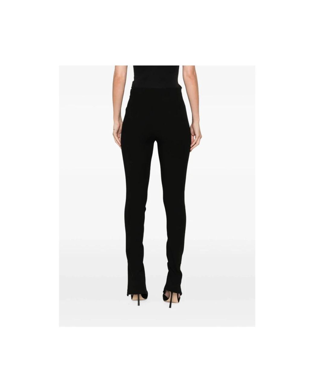 LA PISCINE Black Slim-Fit Trousers