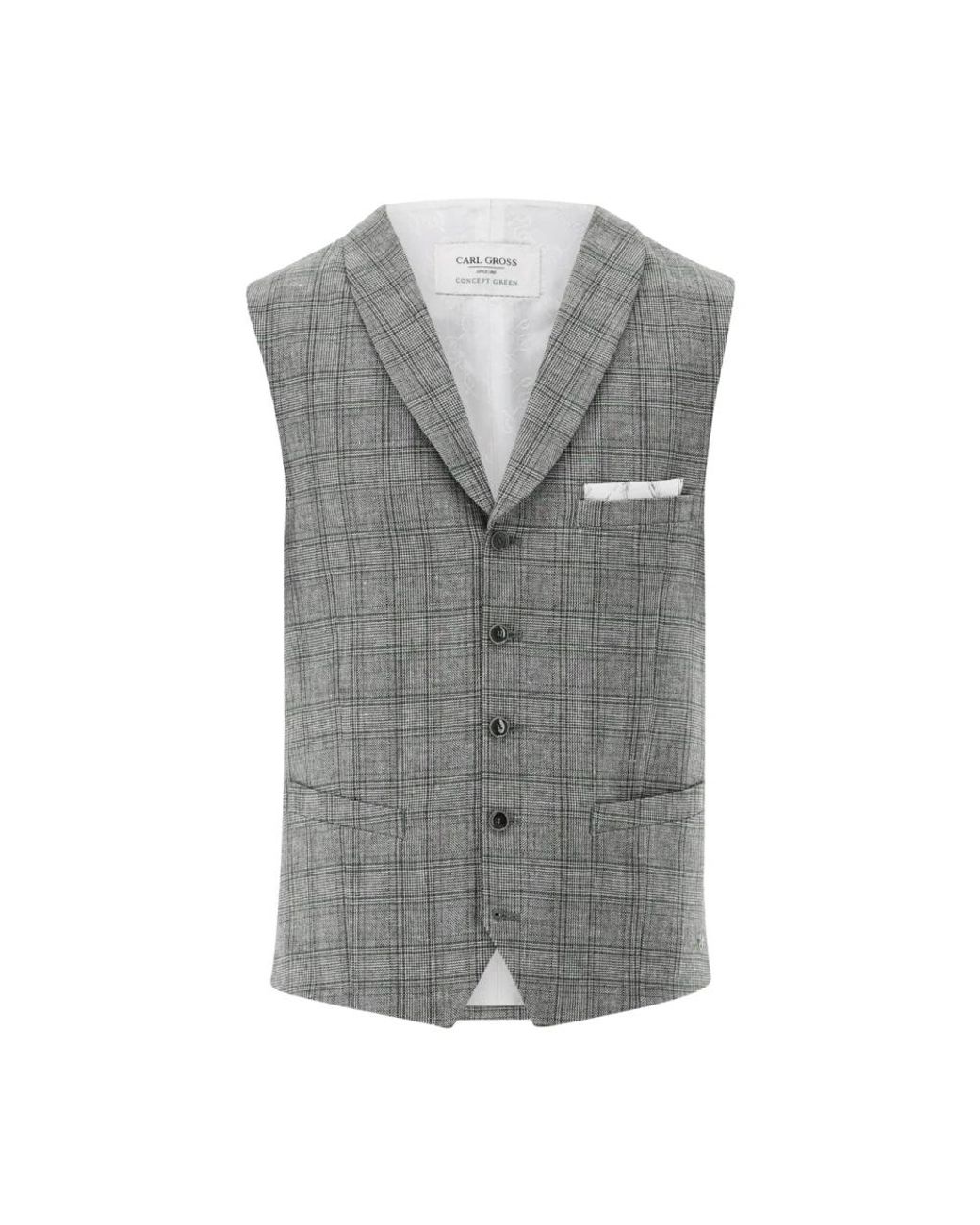 Carl Gross Gray Waistcoats for men