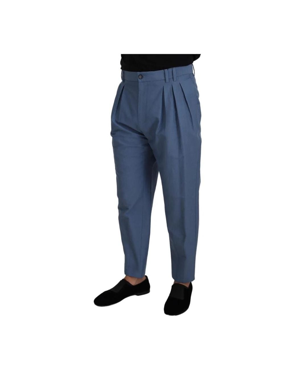 Dolce & Gabbana Blue Slim-Fit Trousers for men
