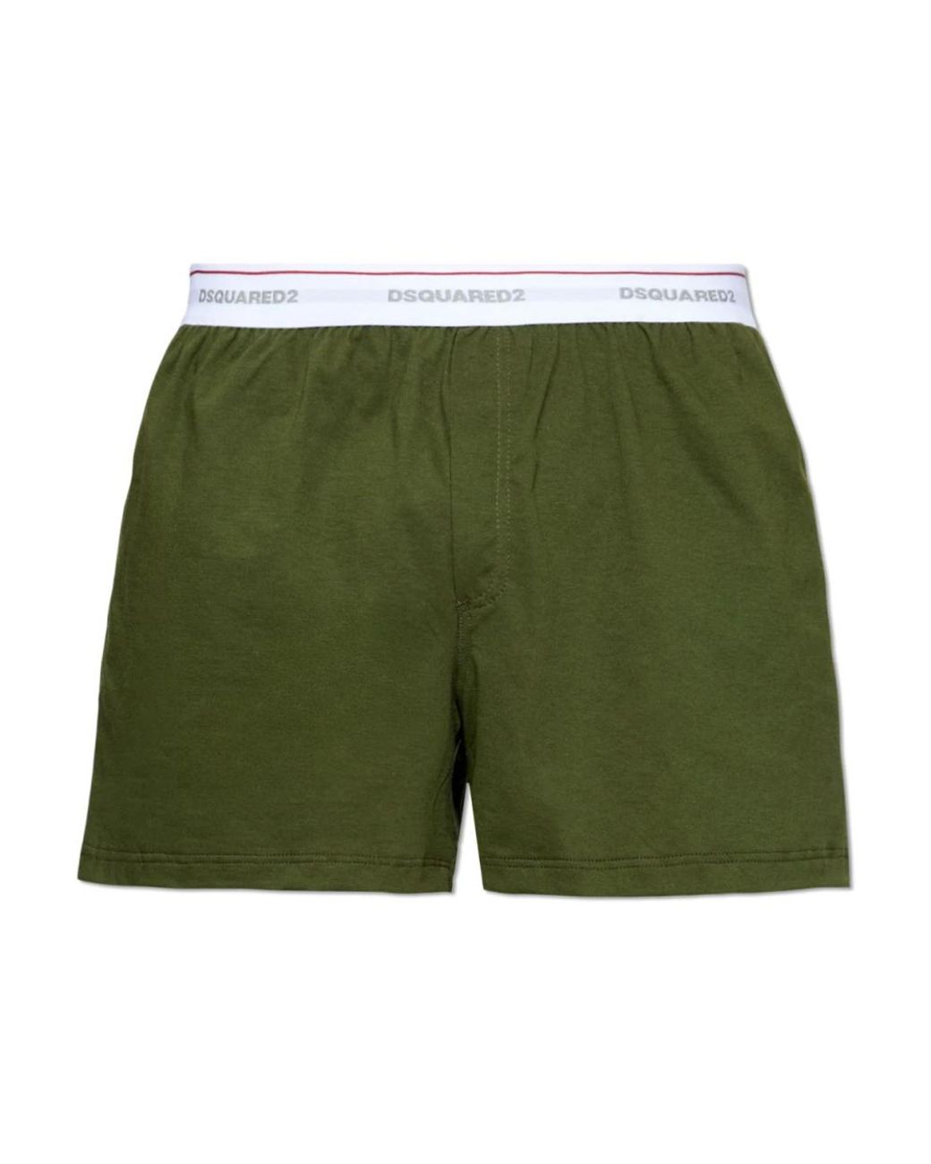 DSquared² Ondergoed ,Groen ,Katoen Cotton Boxer Briefs Met Logo in het Green voor heren