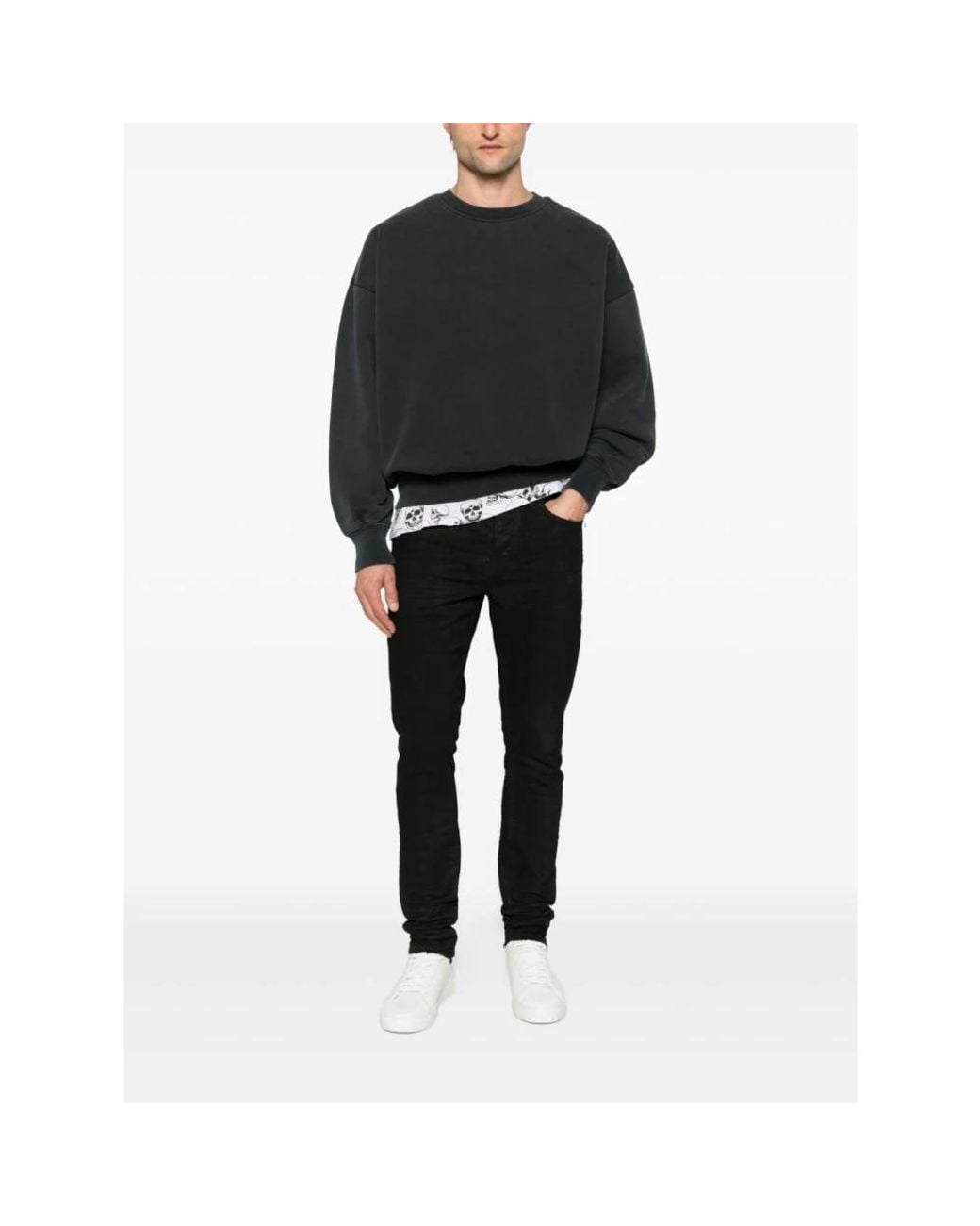 Purple Brand Black Sweatshirts for men
