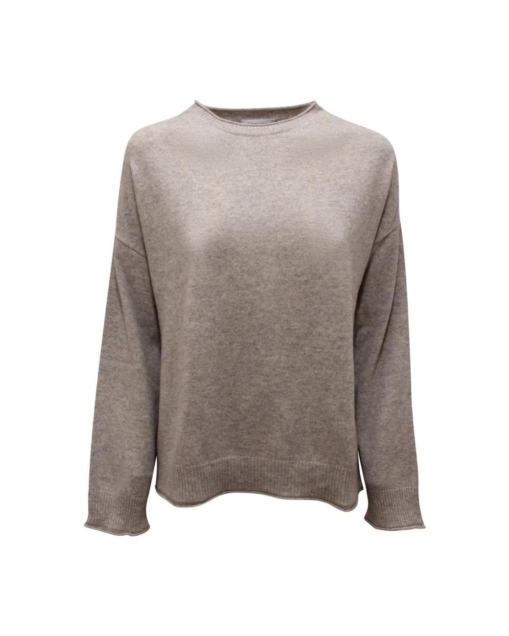 Kangra Gray Round-Neck Knitwear