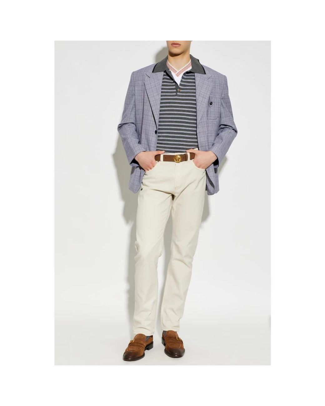 Blazers Versace pour homme en coloris Blue