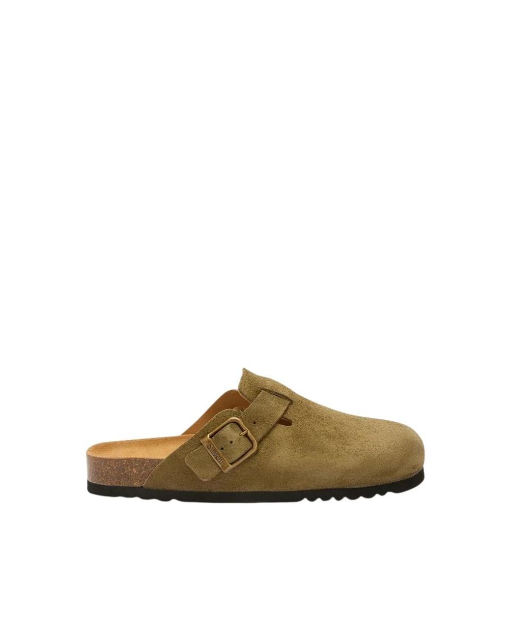 Scholl Schoenen ,Groen ,Suède Olivier Clog in het Brown voor heren