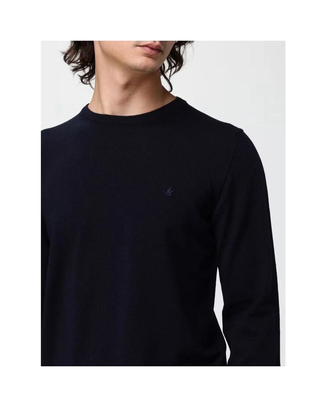 Brooksfield Blue Round-Neck Knitwear for men