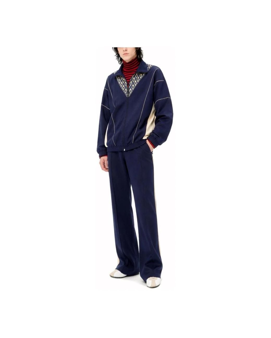 Valentino Blue Wide Trousers for men