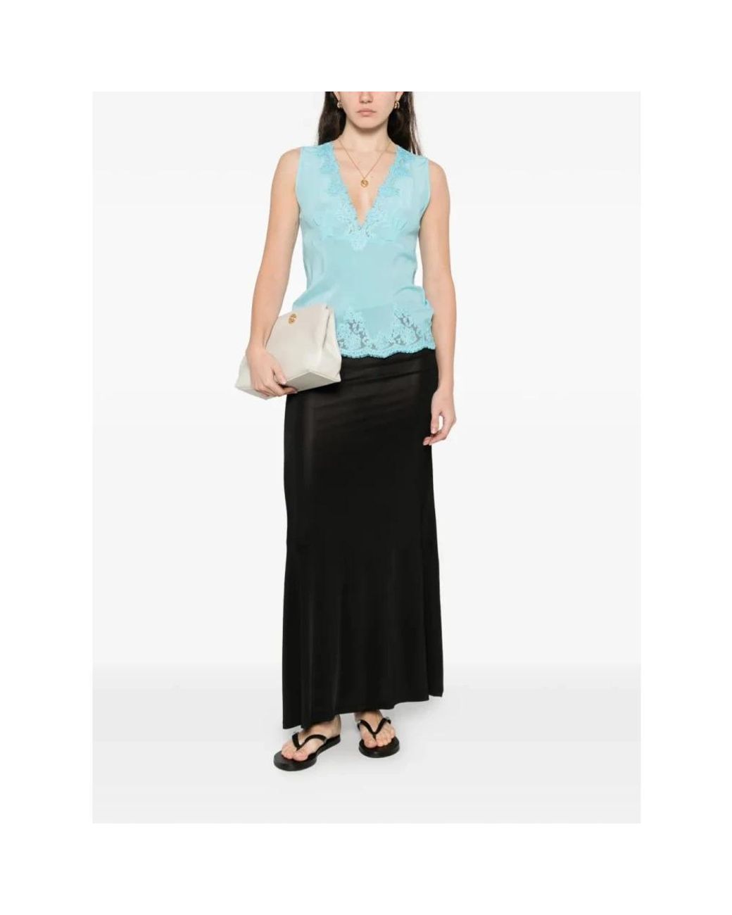 Ermanno Scervino Blue Sleeveless Tops