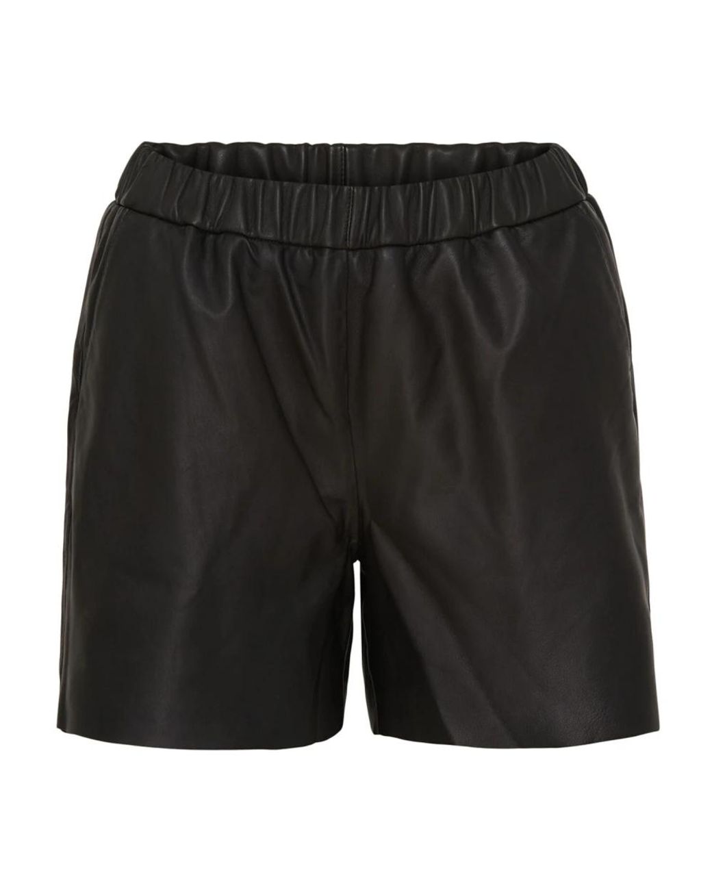 Notyz Korte Broeken ,Zwart ,Leer Short Shorts in het Black