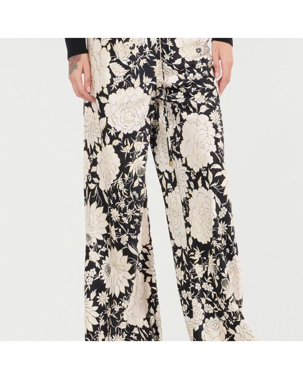 Roberto Cavalli White Wide Trousers