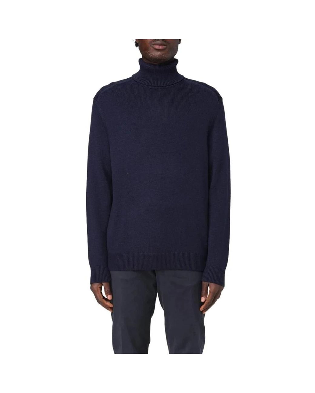 ARMANI EXCHANGE Truien & Vesten ,Blauw ,Katoen Wool Blend Turtleneck Sweater in het Blue voor heren