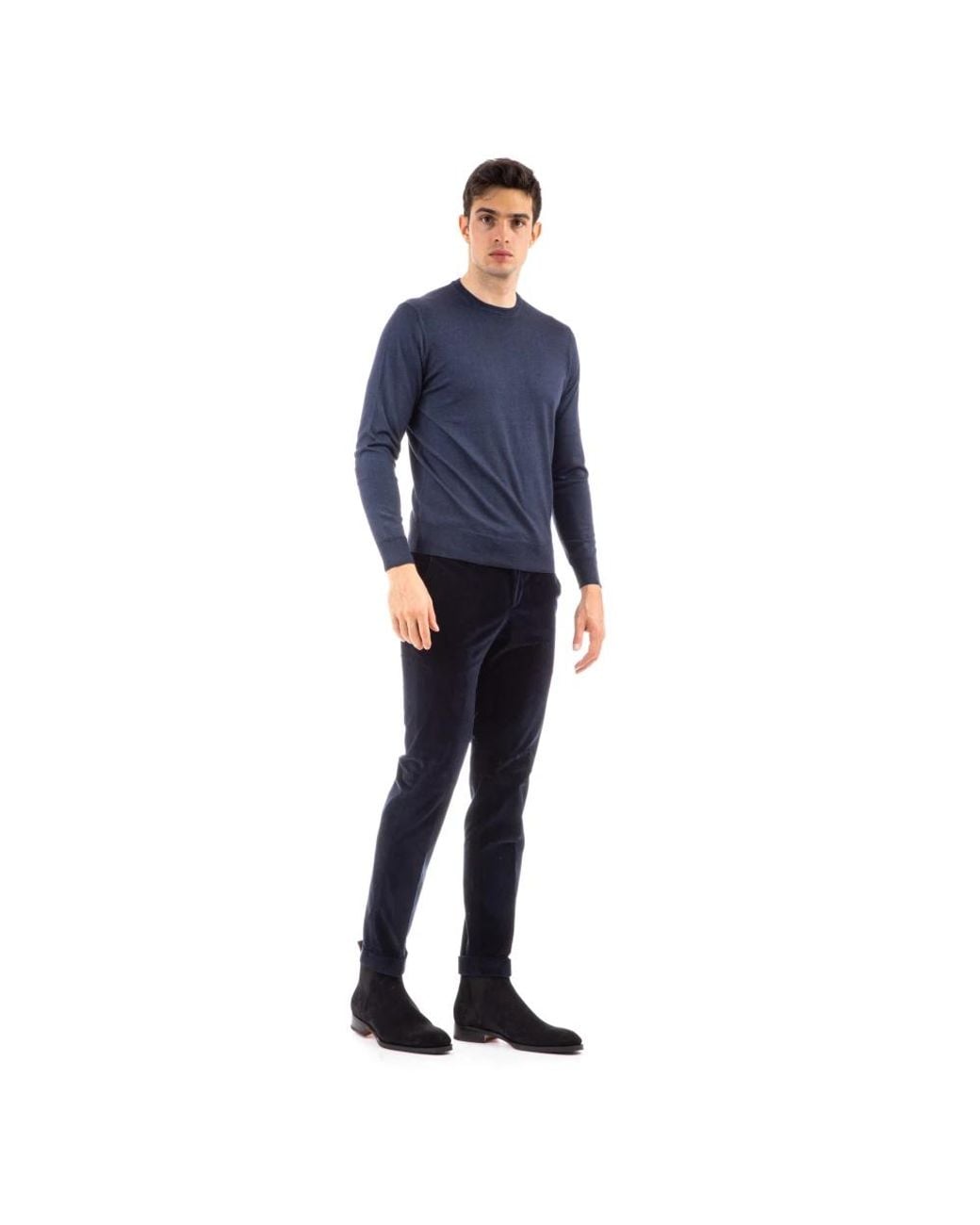 Drumohr Blue Cashmere Knitwear for men