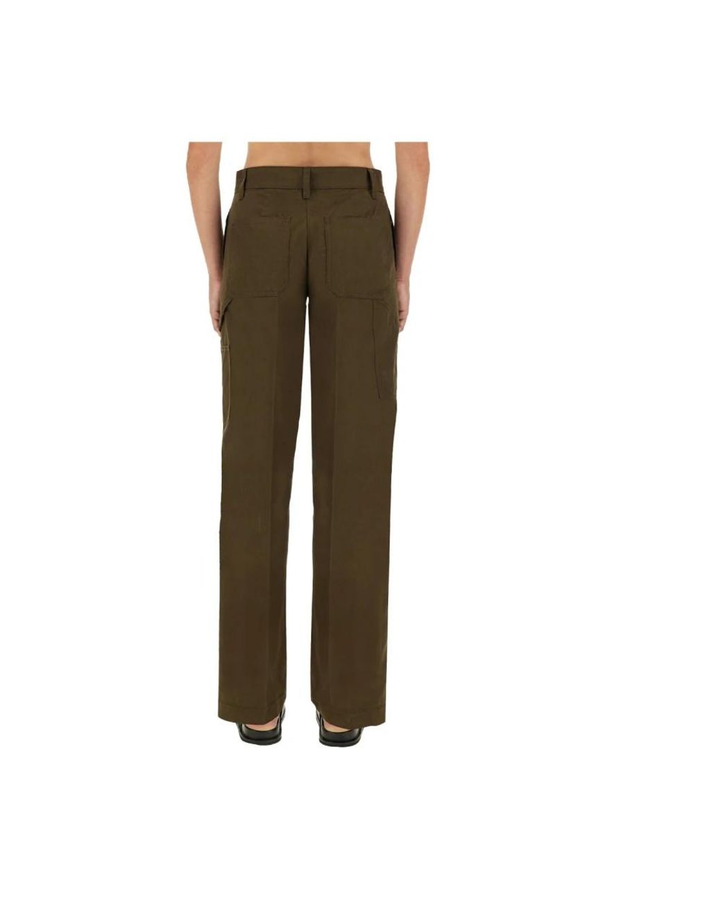 Tory Burch Green Straight Trousers