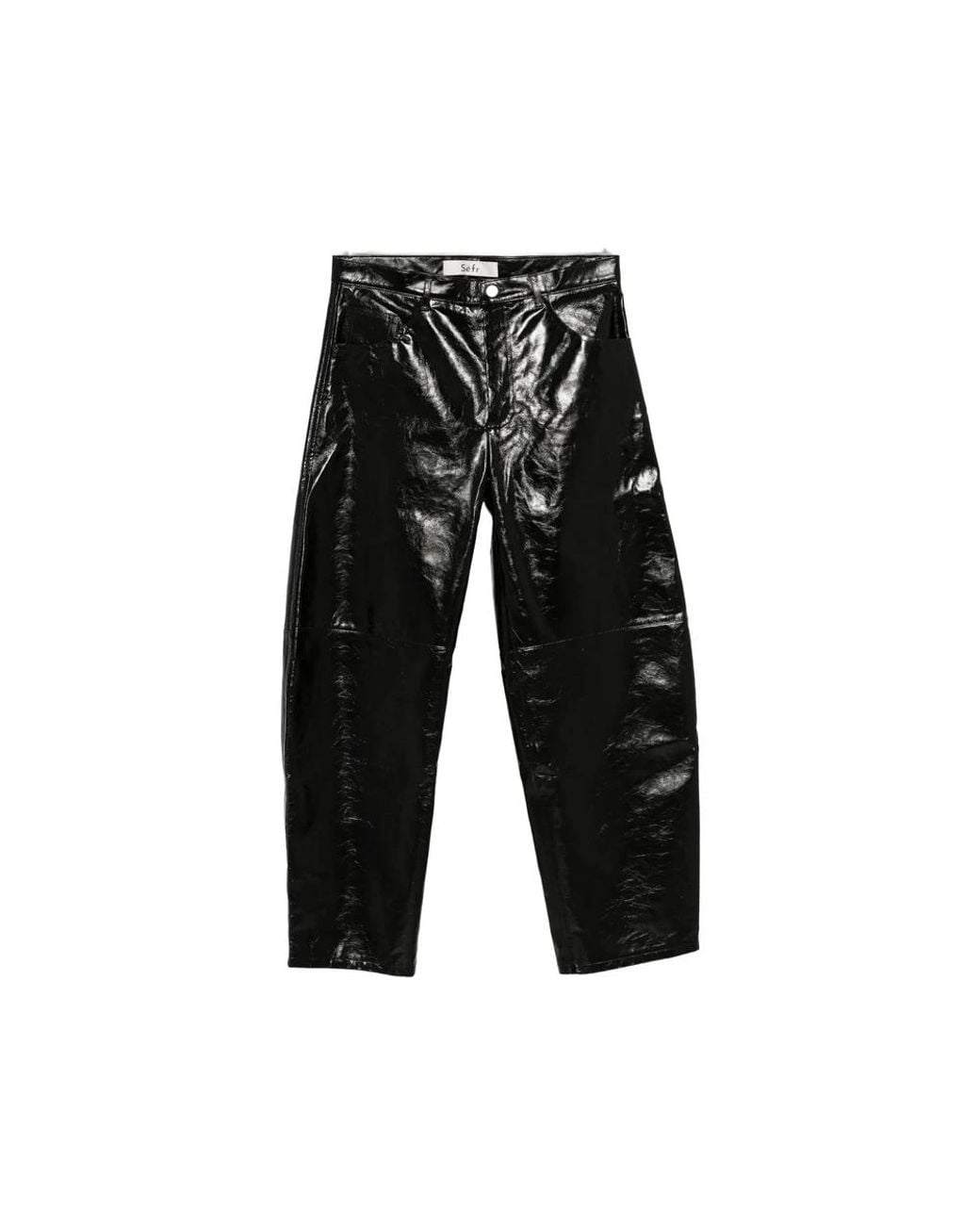 Séfr Black Leather Trousers for men