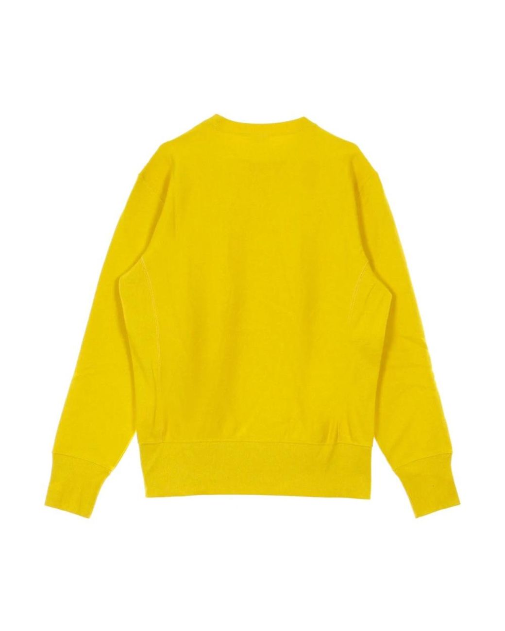 Champion Yellow Reverse Weave Crew Neck Sweatshirt for men