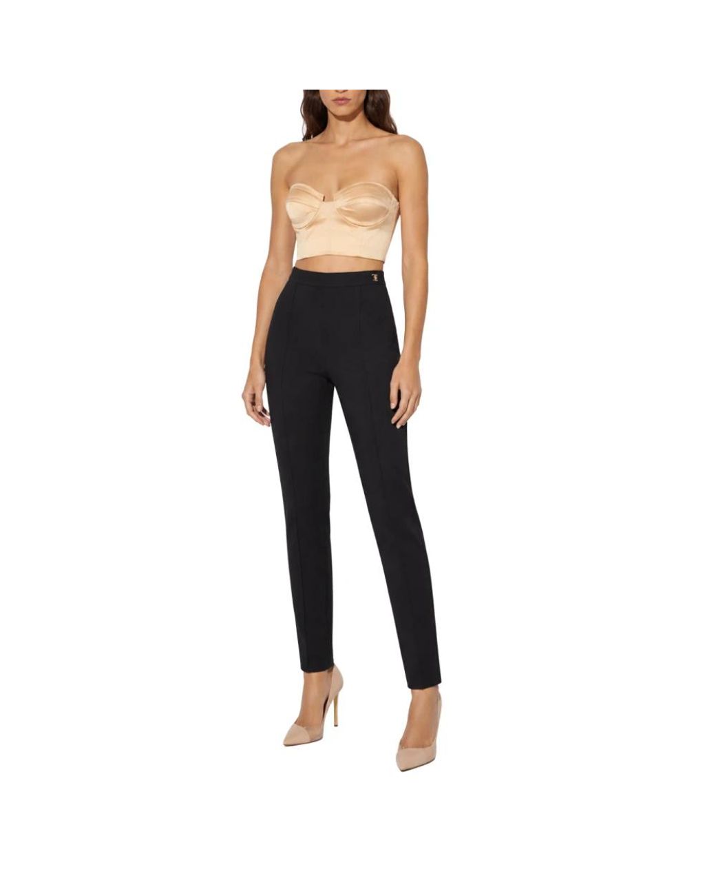 Elisabetta Franchi Natural Sleeveless Tops