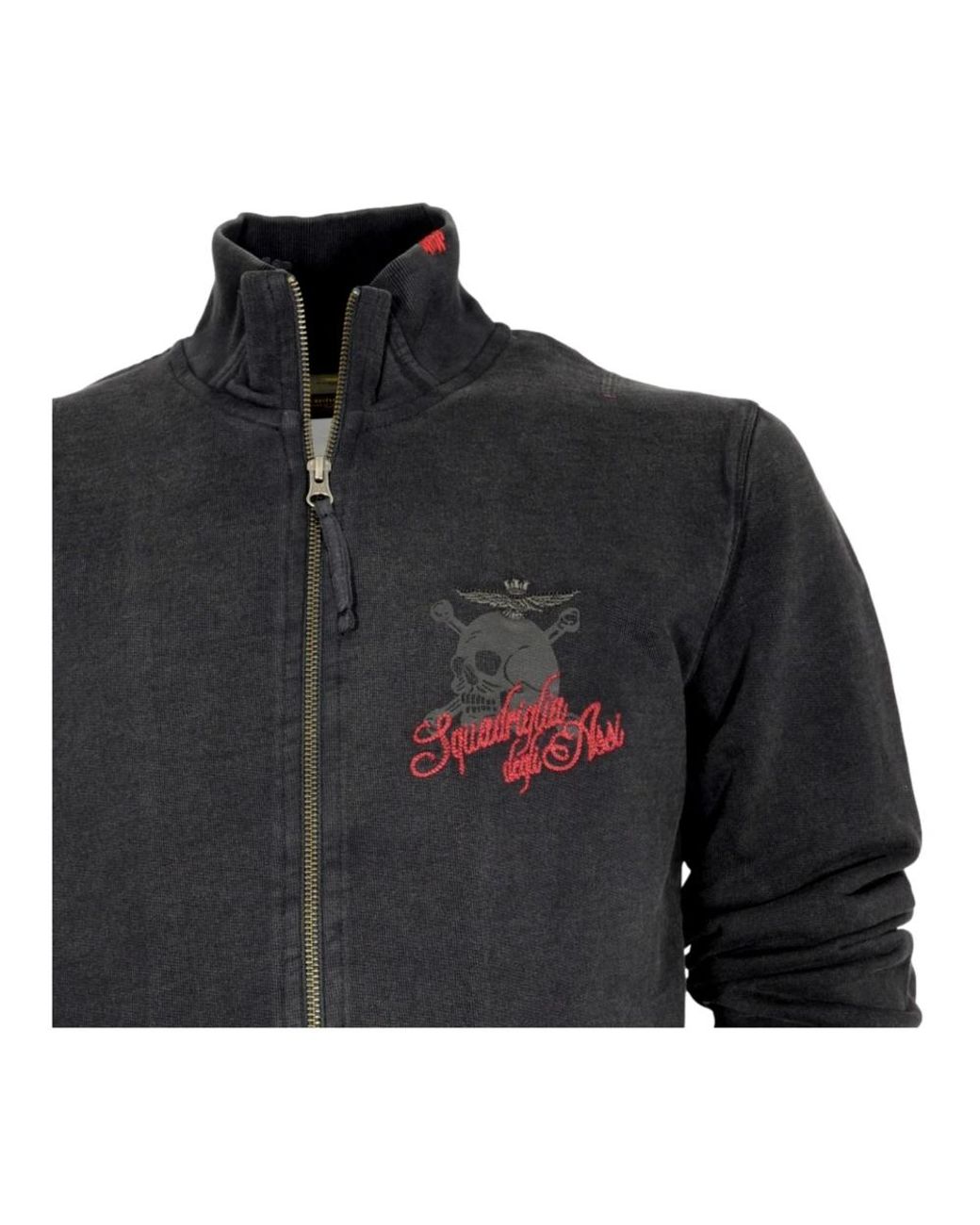 Aeronautica Militare Black Zip-Throughs for men