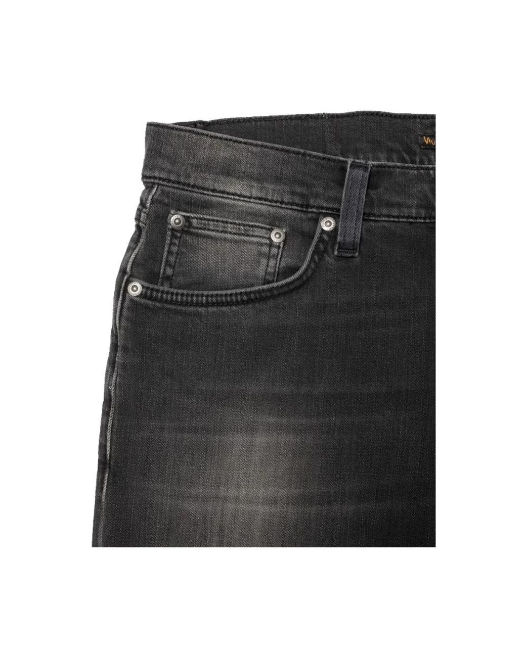Nudie Jeans Gray Straight Fit Jeans for men
