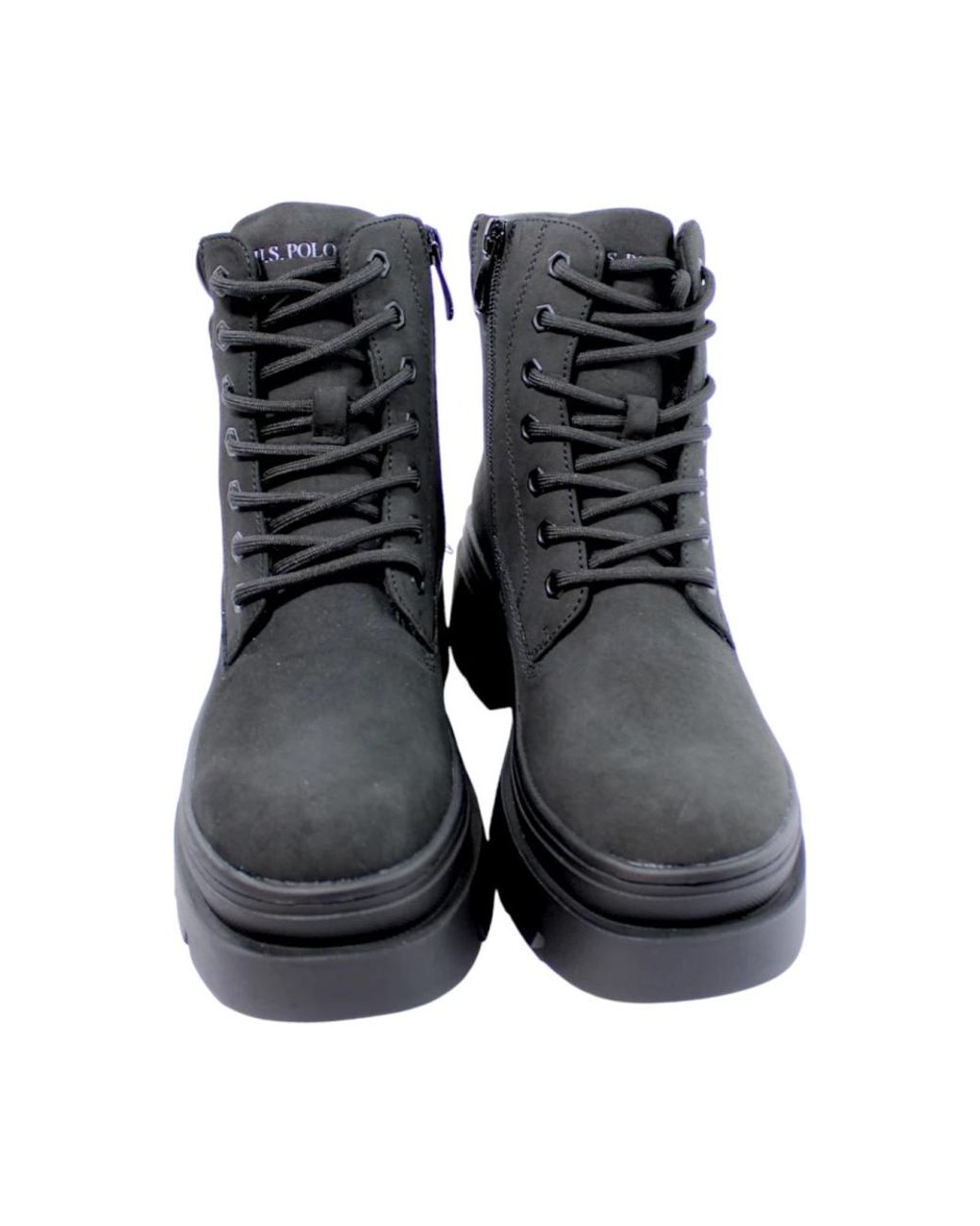 U.S. POLO ASSN. Black Lace-Up Boots