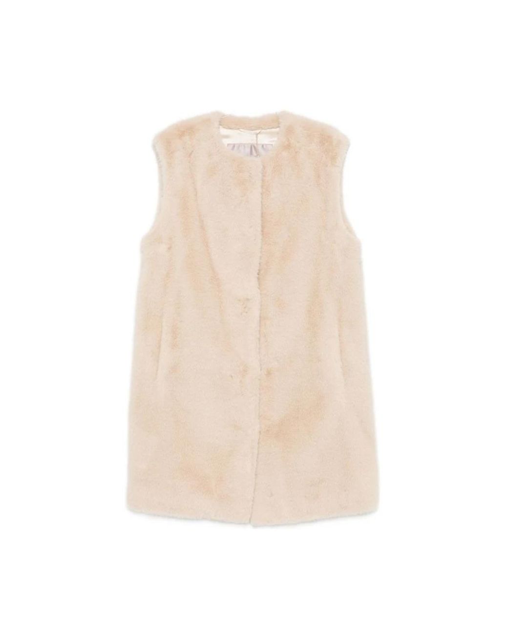 Herno Jassen ,Faux-Fur Vest in het Natural