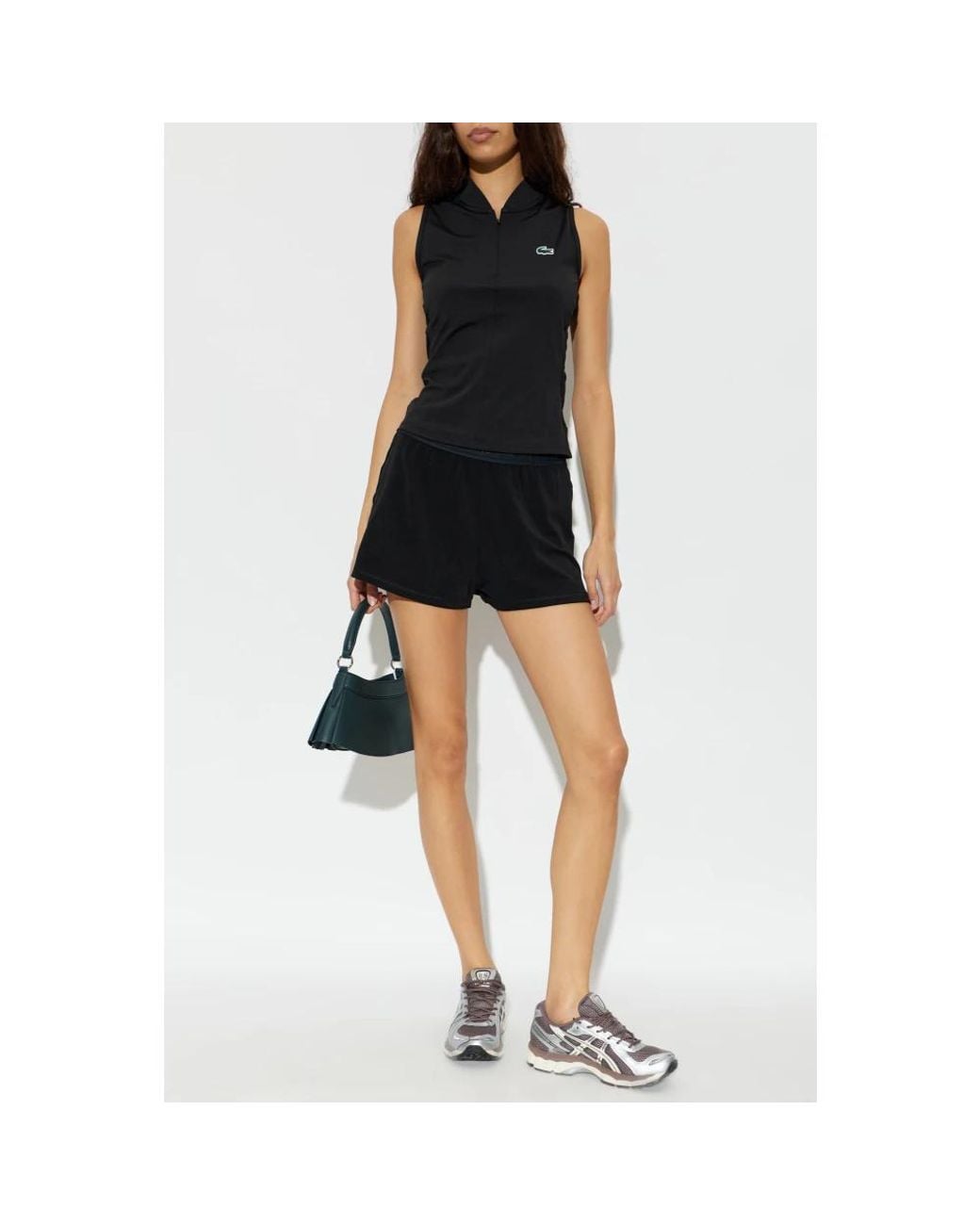 Sleeveless Training Tops Lacoste de color Black