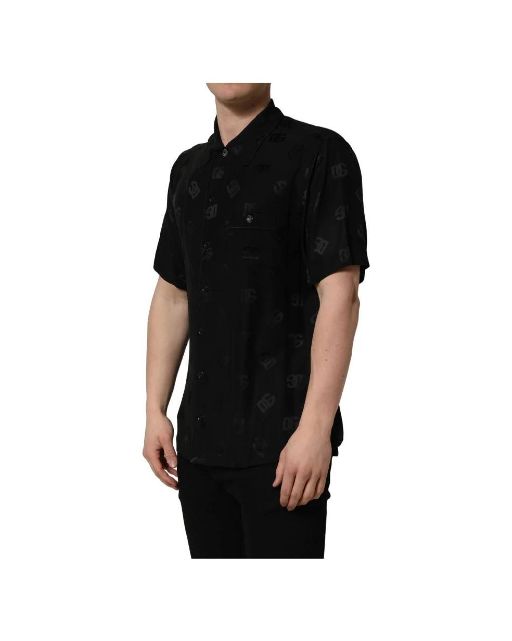 Dolce & Gabbana Black Short Sleeve Shirts for men