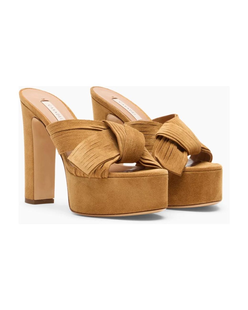 Casadei Brown Heeled Mules