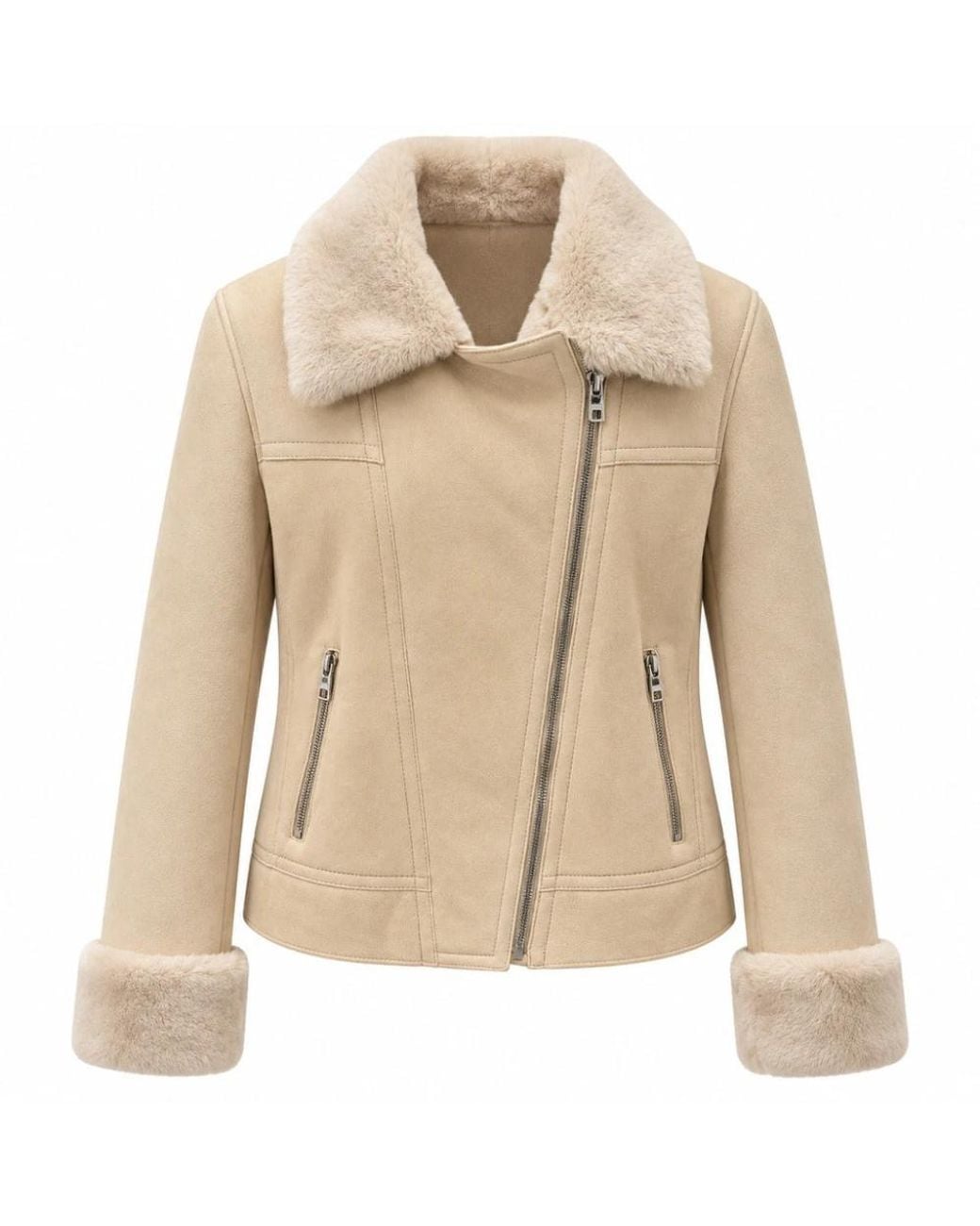 Dolce & Gabbana Natural Faux Fur & Shearling Jackets