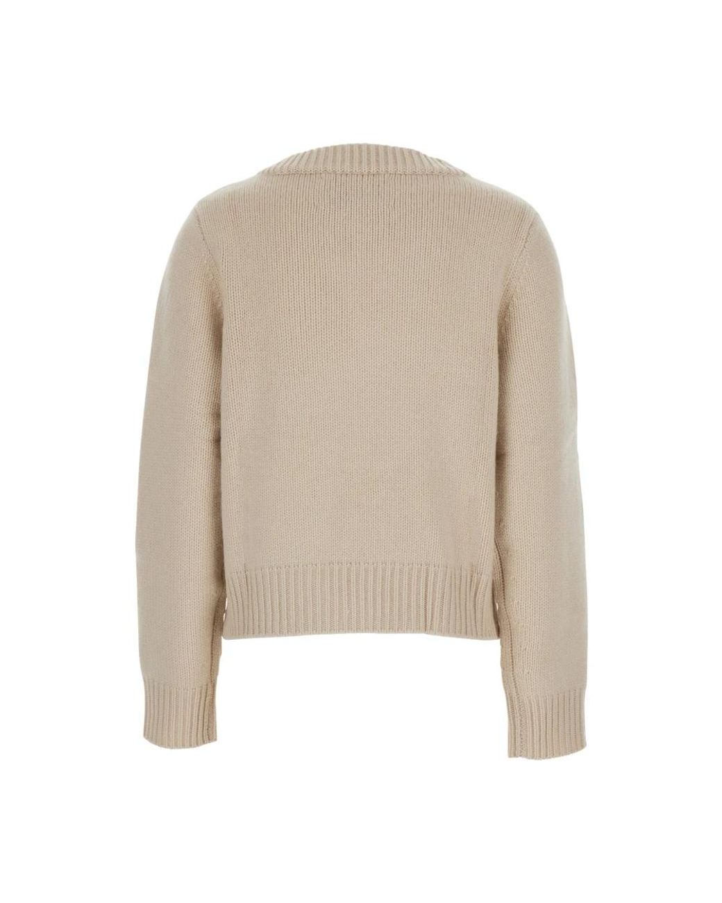 Soft Goat Natural Grober V-Ausschnitt Pullover