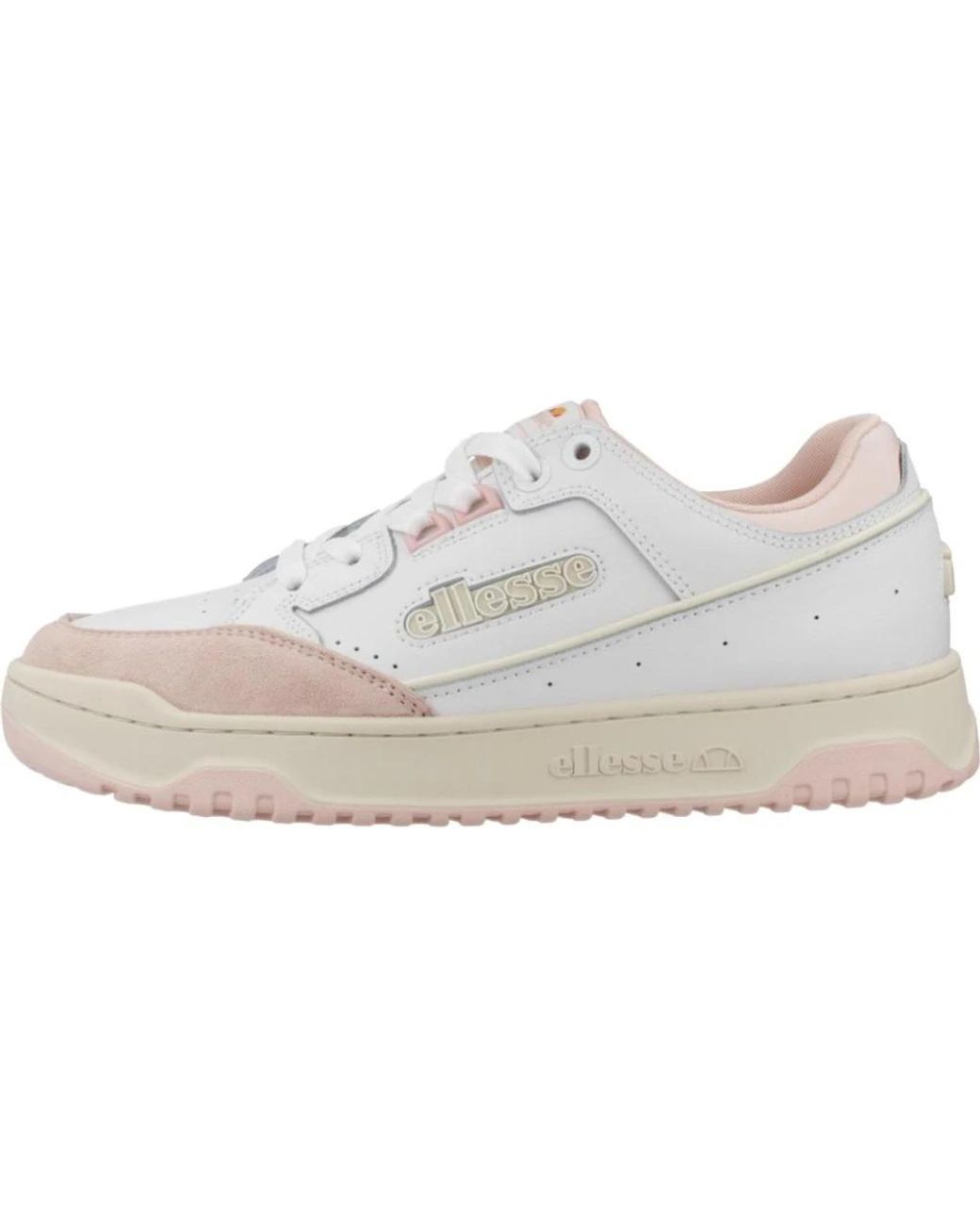 Ellesse Schoenen ,Roze ,Casual Cupsole Sneakers in het White