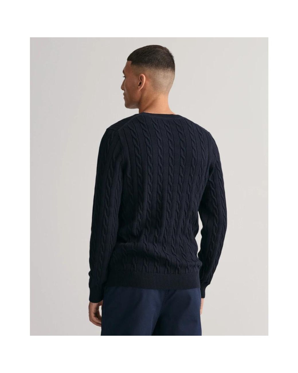 Gant Black Round-Neck Knitwear for men