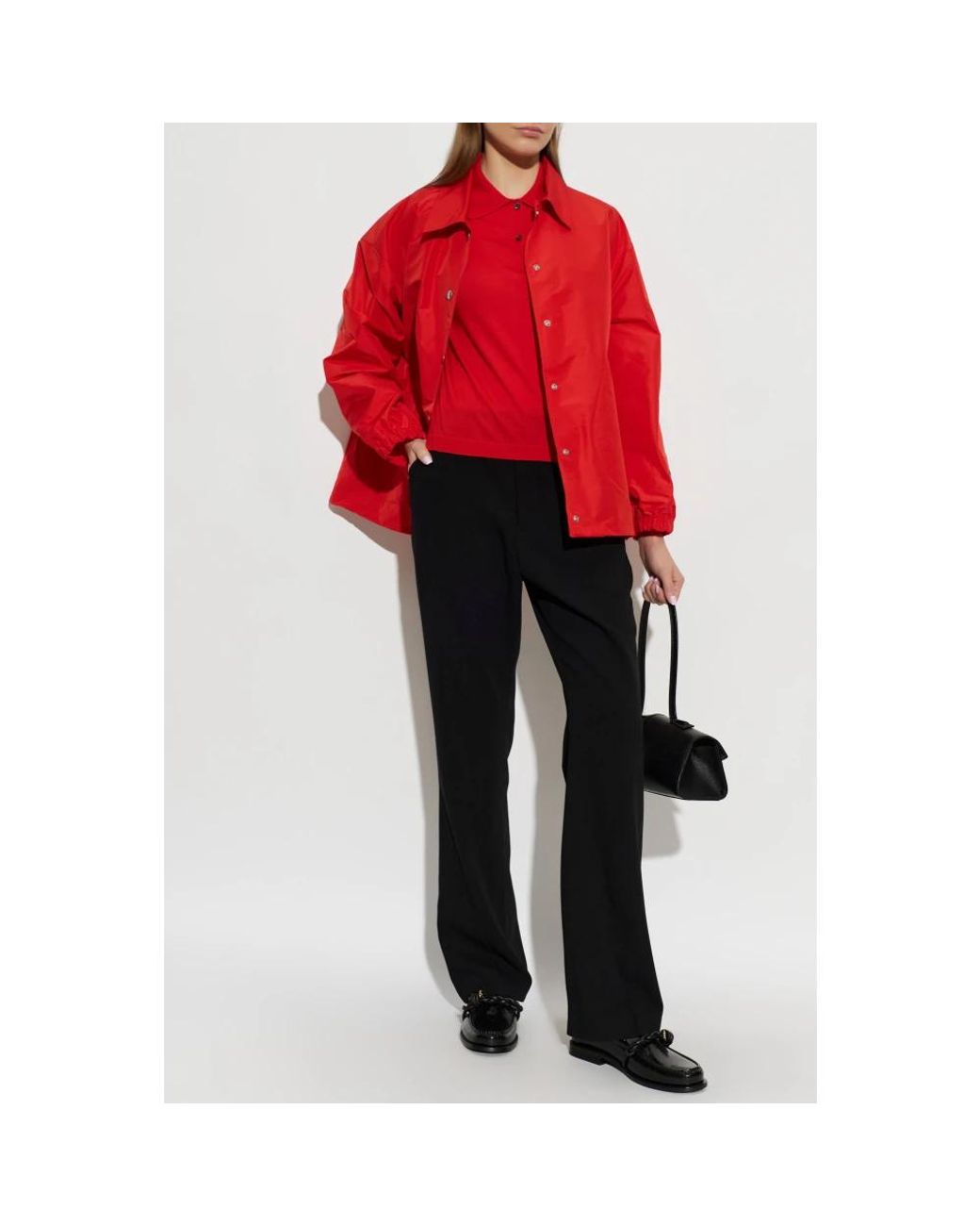 Jil Sander Red Oversized Jacket