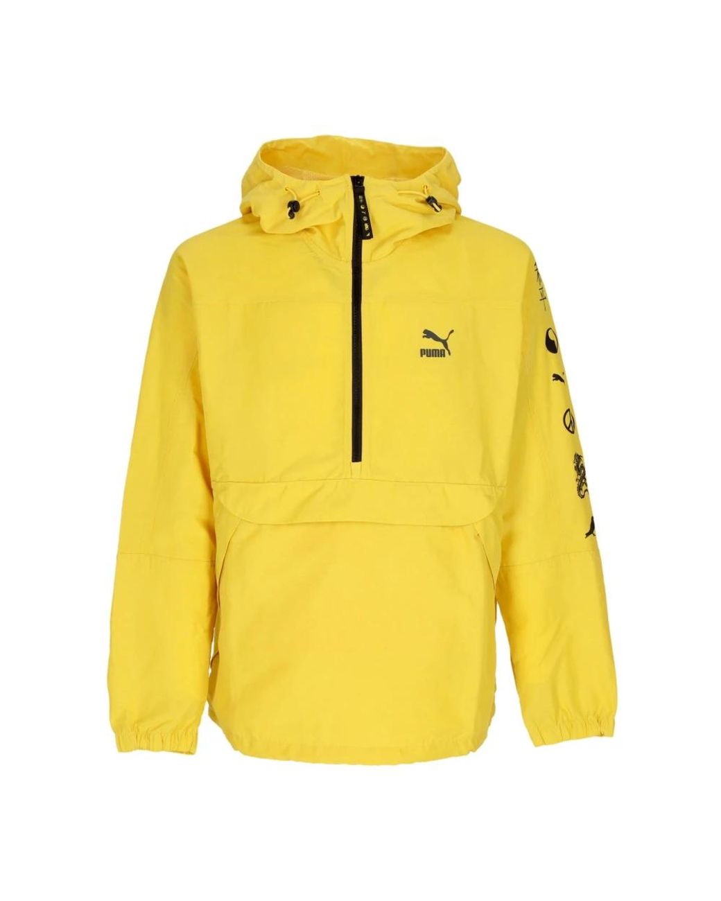 PUMA Yellow Pull-On Windbreaker Anorak Jacket X Staple for men